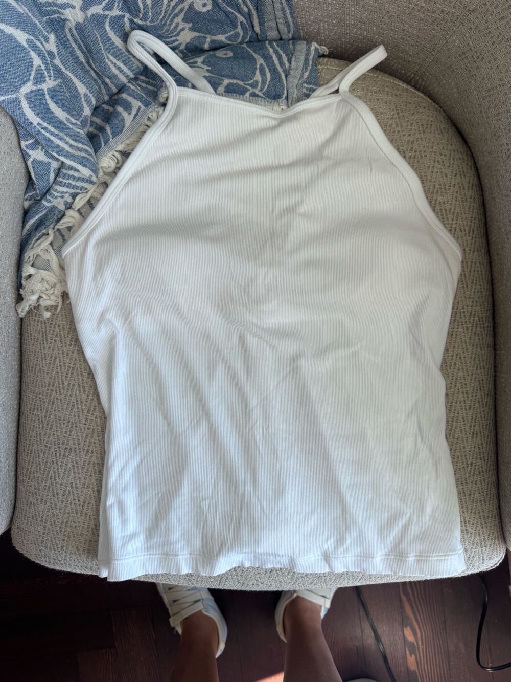 Athleta ribbed tank with bra! Worn once